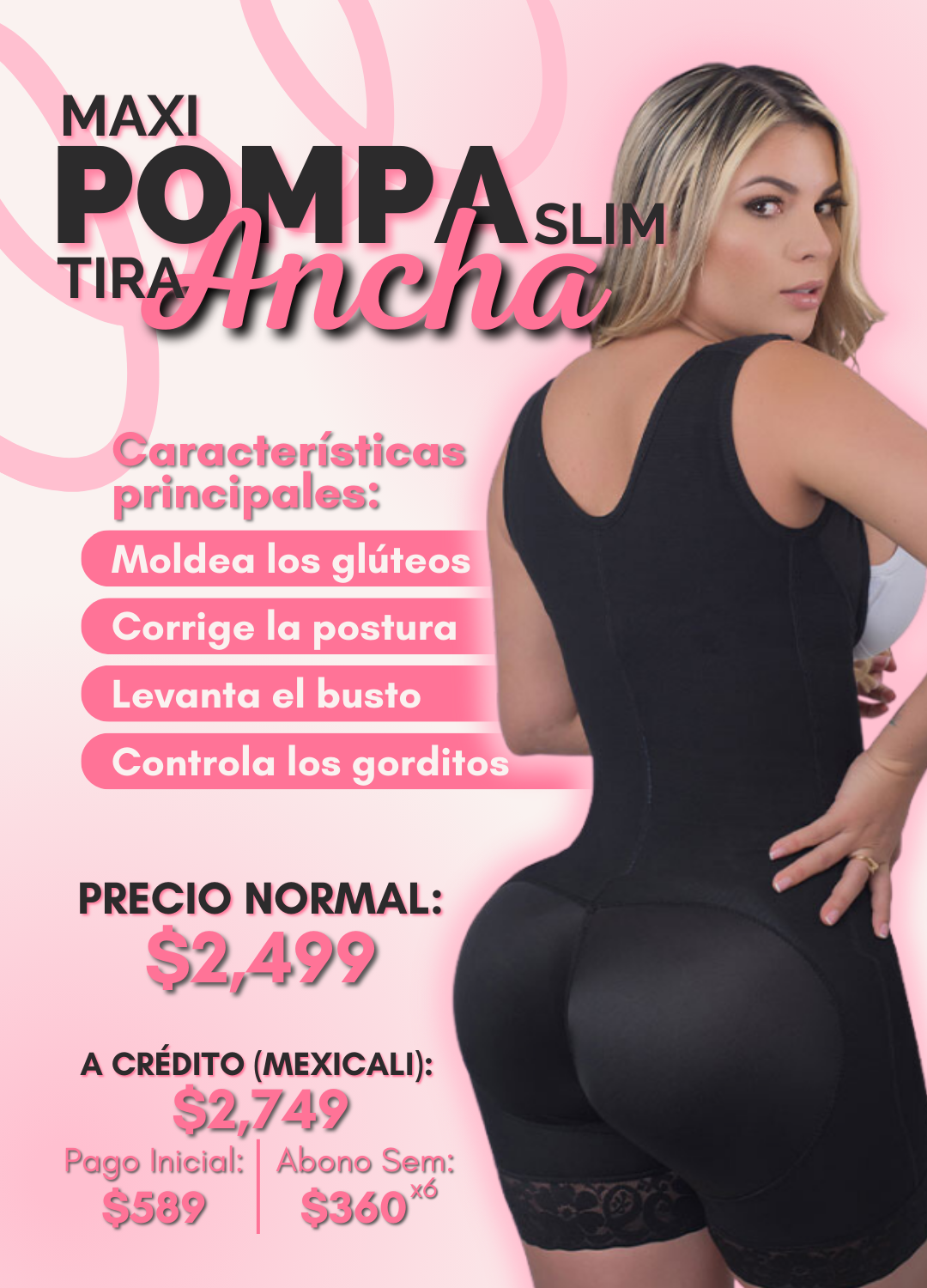 Maxi Pompa Slim Tira Ancha